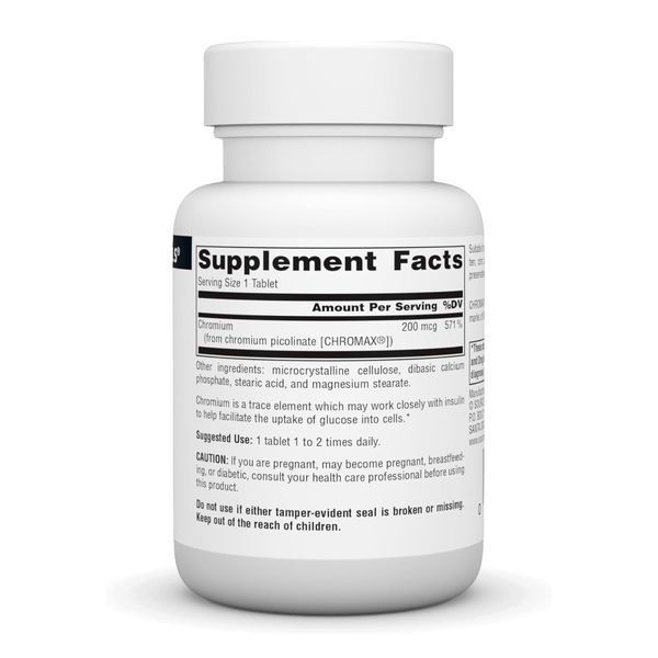Chromium Picolinate 200 mcg Yeast Free - 120 tabs 30074 фото