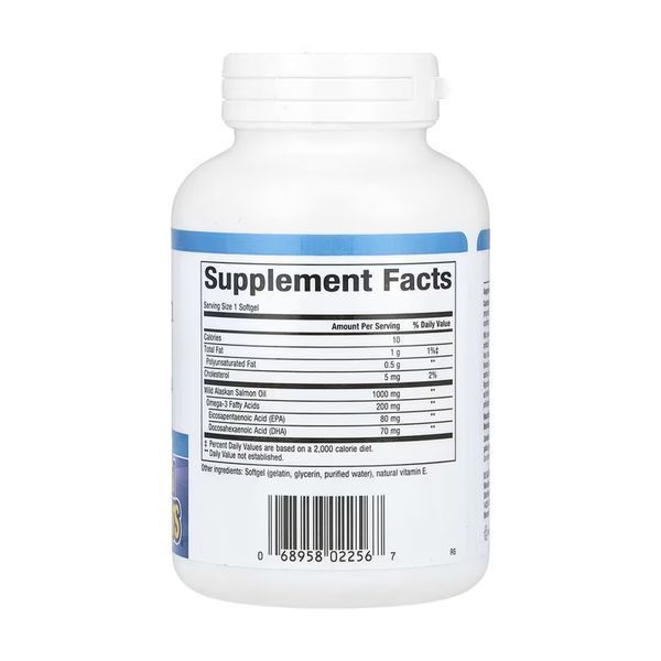 Wild Alaskan Salmon Oil 1000mg - 90 softgels 30821 фото